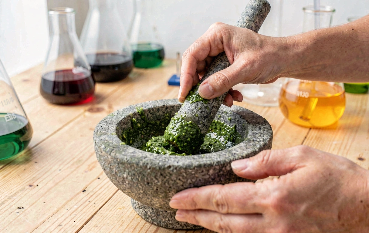 Hatóanyag szakértő munka közben